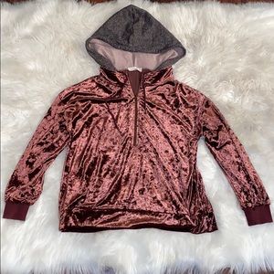 Gilded Intent crushed velvet zip/pullover hoodie